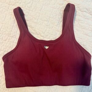 Sold out! Lululemon Ribbed scoop neck- heart Burgundy